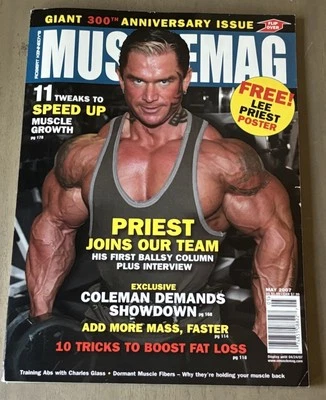 Lee Priest W/ Poster - MuscleMag Bodybuilding Magazine - May 2007 - Image 1 of 4