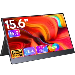 UPERFECT Przenośny monitor 15,6 cala 1920 * 1080 Ekran do gier Monitor USB-C - Zdjęcie 1 z 12