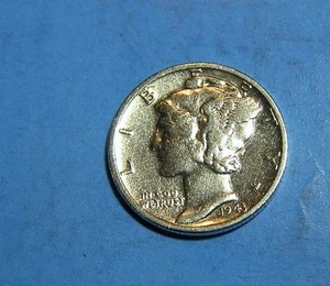 1943  Mercury Dime - Picture 1 of 2