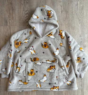 Love Cats Bolsillo Frontal Usable Sudadera con Capucha para Niños Sherpa Manta Sudadera Acogedora Foto 1 de 4