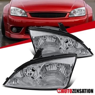 Fit 2005-2007 Ford Focus ZX4 Headlights Headlamps Replacement Left+Right 05-07 Foto 1 de 4