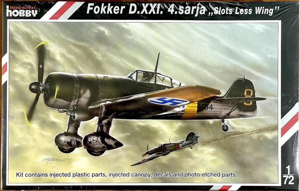 Special Hobby Fokker D.XXI 4.Sarja 1/72 scale model kit Finnish AF New sealed - Image 1 of 1