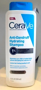 Cerave Hydrating Anti Dandruff Shampoo, 1% Pyrithione Zinc Dandruff, 12 Oz . - Picture 1 of 2