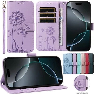 Flower Pattern For Samsung Galaxy A56 A55 A54 A53 A52 A51 Wallet Card Case Cover - Image 1 of 4