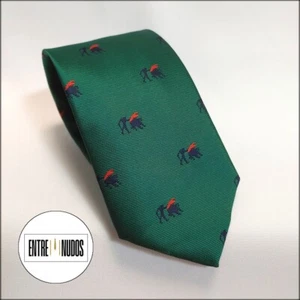 CORBATA FONDO VERDE Y EMBLEMA TORERO - Imagen 1 de 1