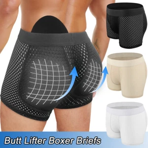 Calzoncillos boxer acolchados para hombre levantador de glúteos pantalones cortos botín de cadera ropa interior modelador prendas moldeadoras - Imagen 1 de 23