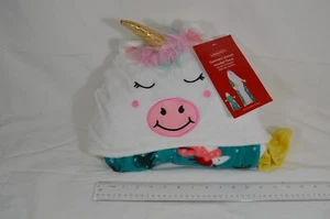 Holiday Home Oeko Tex Guinivere Unicorn Hooded w/Hand Pocket Throw 40"x50" T14 - Picture 1 of 4
