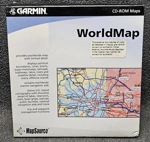 2004 Garmin CD-Rom World Maps 010-10215-01 v3.02 (Disk Still Sealed) - Picture 1 of 4