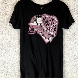 Metal Mulisha Y2K Baby Doll Top T shirt Size Medium Black Pink Mall Goth Cyber - Picture 1 of 6
