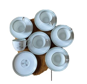 Noritake Lucille Set of 6 DEMITASSE Cups and Saucers - Picture 1 of 2