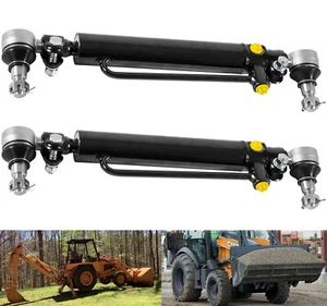 For Case Backhoe Loaders 580SE 584E 480C 480D D128454 Power Steering Cylinder 2X - Picture 1 of 14
