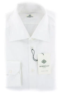 Camicia Bianca Solida Luigi Borrelli - Slim - 17/43 - (DRWHTHENRYFSPT2PB) - Immagine 1 di 4