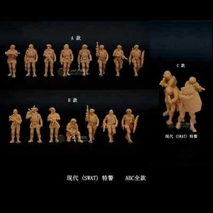 1/64 1/72 1/87 Modern (SWAT) Special Police 19pcs Soldier Resin Military Model - Bild 1 von 4