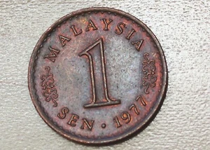1977 Malaysia 1 Sen - Picture 1 of 2