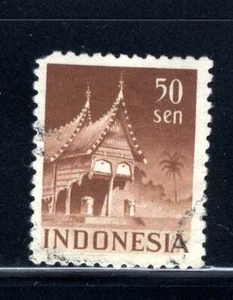 1949 Netherlands Indonesia Stamp  Scott 322 A45 Brown 50 Sen USED - Picture 1 of 1