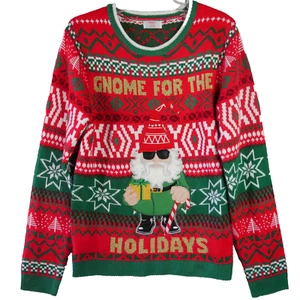 Holiday Time Unisex Size S Merry Christmas Gnome for the Holidays Knit Sweater - Picture 1 of 13