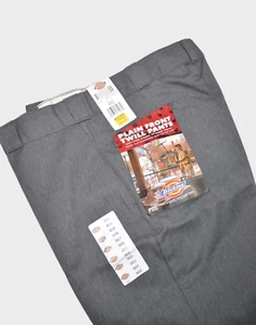 Vintage Dickies Pants Mens 38x32 Grey Classic Fit Plain Front Twill USA Made 874 - Picture 1 of 7