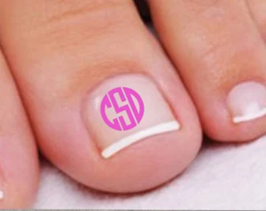 **SALE** Pediküre Nagel Aufkleber - Monogramm Vinyl Aufkleber - Nailart - - Bild 1 von 6