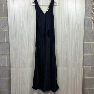 Lacausa Damen Schlupfkleid Large dunkelblau Satin ärmellos Satin Abend Cocktail - Bild 1 von 8