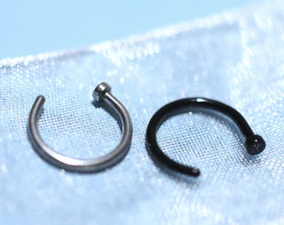 Piercing finto in acciaio per naso labbra orecchio - Fake face piercing - Steel - Immagine 1 di 3