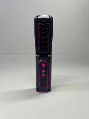 Cordless Hair Straightener Hot Brush Comb Negative Ion 3D Wide Teeth Tangle Free - Image 1 of 4