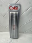 New DIET COKE LICENSED RETIRED PENCIL PACK 6 pencils Coca Cola Silver