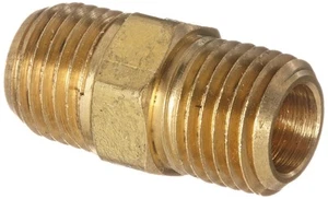 56122 Instalación de tubería de latón, boquilla hexagonal, tubería macho NPT de 1/4" X 1/4" - Imagen 1 de 2