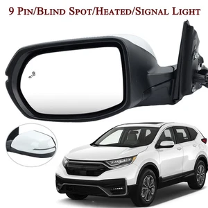 Left Pearl White Side Mirror For Honda CRV 2017 18-2022 W/Blind Spot Signal 9Pin - Bild 1 von 15