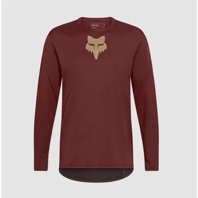 Maillot Technique Trubri Fox Racing Ranger LS Avec Tête De Renard Rust Pour VTT - Photo 1/2
