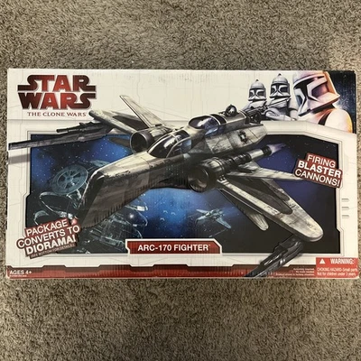 Hasbro Star Wars Clone Wars 2009 ARC-170 FIGHTER NEW SEALED VHTF - Image 1 of 4