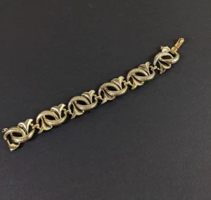 Coro Armband goldfarben segmentiert Mid Century 50er 60er Retro Designer 7,25" - Bild 1 von 8