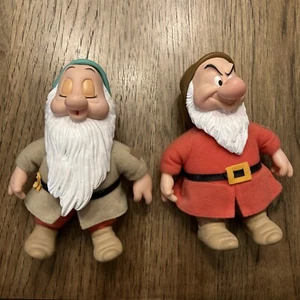 Walt Disney Sleepy & Grumpy Doll 6" Snow White & Seven Dwarfs Applause Lot - Picture 1 of 14