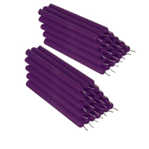 50x Violett Bienenwachs 12cm Tafelkerzen Ritualkerze Osterkerzen Farbig 36335 - Imagen 1 de 1