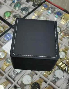 Cofanetto Scatolo Confezione Astuccio Box Orologio Bracciale Similpelle Nero - Imagen 1 de 2