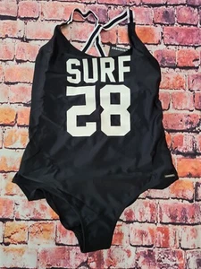 Chiemsee Badeanzug Bademode Gr. 44 bis 46 schwarz mit Aufdruck NEU (3 650) - Bild 1 von 3