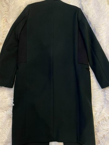 CELINE Giacca Cappotto Lungo 34 Navy X Verde Donna