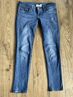 Mango Jeans Electra Blue Low Rise Skinny Jeans Uk Women's EU40 UK12 With Stretch - Image 1 of 4