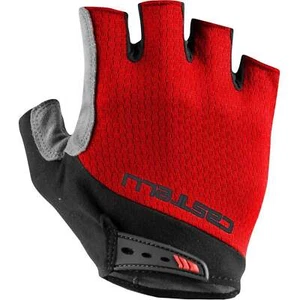 Castelli Entrata V Fingerless Cycling Gloves Red Padded Bike Ride Comfort Cycle - Picture 1 of 2