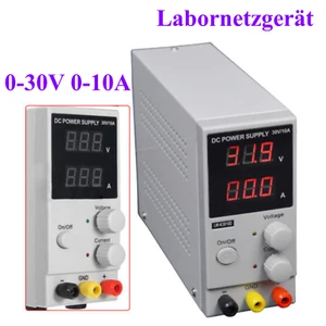 DC Netzgerät 0-30V 0-10A Labornetzgerät Labornetzteil Regelbares Schaltnetzteil - Imagen 1 de 14