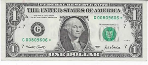 2001  $1 Federal Reserve STAR Note  Chicago District  UNCIRCULATED - Picture 1 of 2