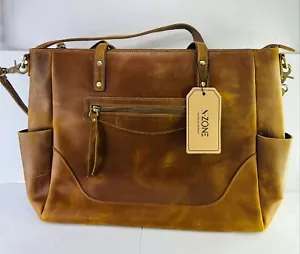 S-ZONE Genuine Leather Tote Bag for Women Large Shoulder Purses Work Handbags - Picture 1 of 2