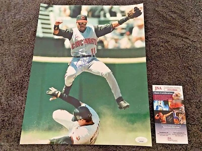 Barry Larkin Signed 11x14 Photo- JSA AUTHENTICATED- MLB- Cincinnati Reds- Auto - Image 1 of 3