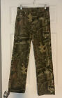 Jean camouflage vintage imprimé arbre de l'an 2000 denim jambe droite chêne moussé grunge streetwear