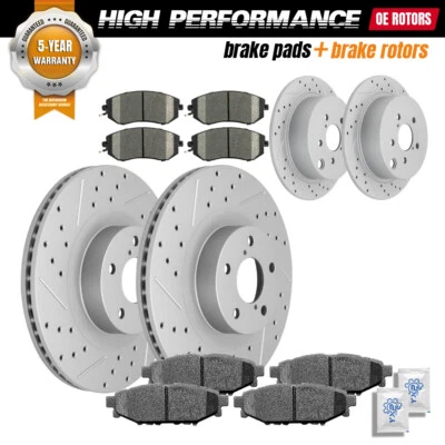 Front Rear Disc Rotors And Ceramic Brake Pads For Subaru Forester XV Crosstrek - Image 1 of 4