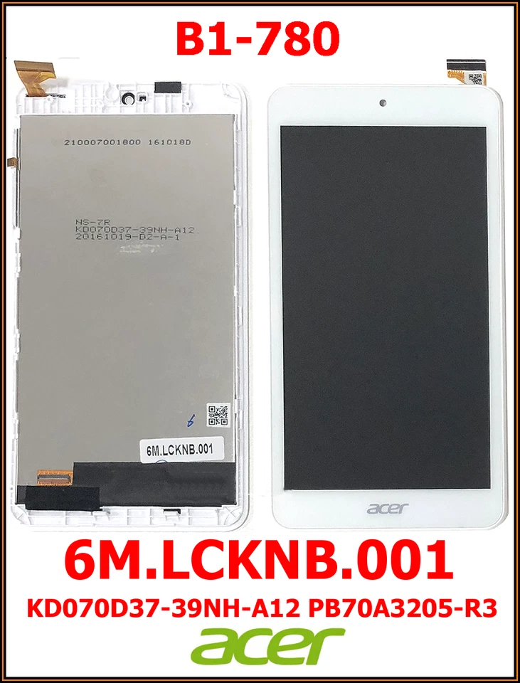 NUOVO Acer Iconia B1-780 Tablet LCD Touch Set Bianco 6M.LCKNB.001 PB70A3205-R3 - Immagine 1 di 1