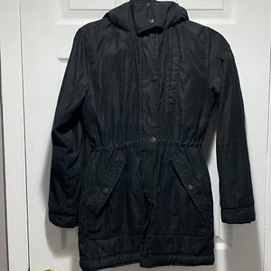 Abercrombie Kids Parka Style Hooded Jacket Size 13/14 Faux Fur Lined - Picture 1 of 7