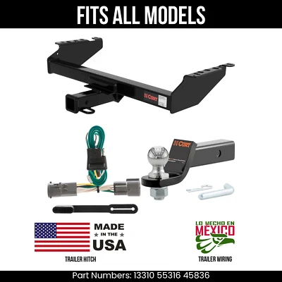 Сцепное устройство для прицепа 1997 Ford F250 HD 4-контактная проводка шарик 2 дюйма подходит для буксировки всех Curt 6K 2 дюйма - Изображение 1 из 4