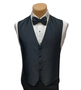 Men's Lauren Ralph Lauren Black Tuxedo Vest with Choice of Tie - Picture 1 of 8