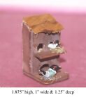 Bird House With Birds 1:12 Scale Dollhouse Miniatures Heirloom Artisan Italy