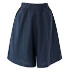 Summer Womans Plain Bermuda Shorts Casual Elastic Waist Half Pants Plus Size